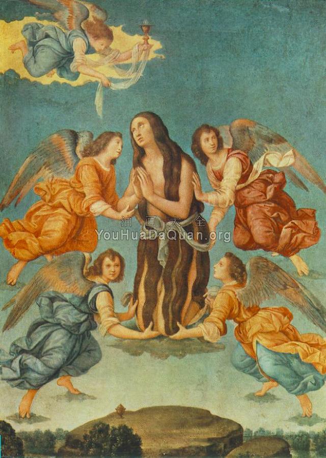 An Angel Brings the Holy Communion to Mary Magdalen - 洛伦佐·迪·克雷蒂